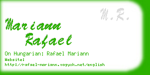 mariann rafael business card